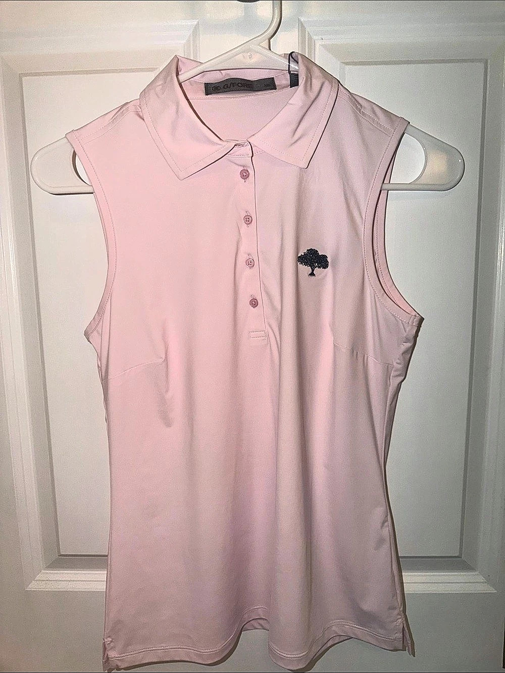 G/FORE Silky Tech Nylon Sleeveless Polo Pink XS